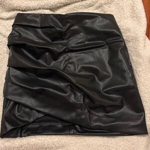 Black Pleather Mini Skirt
